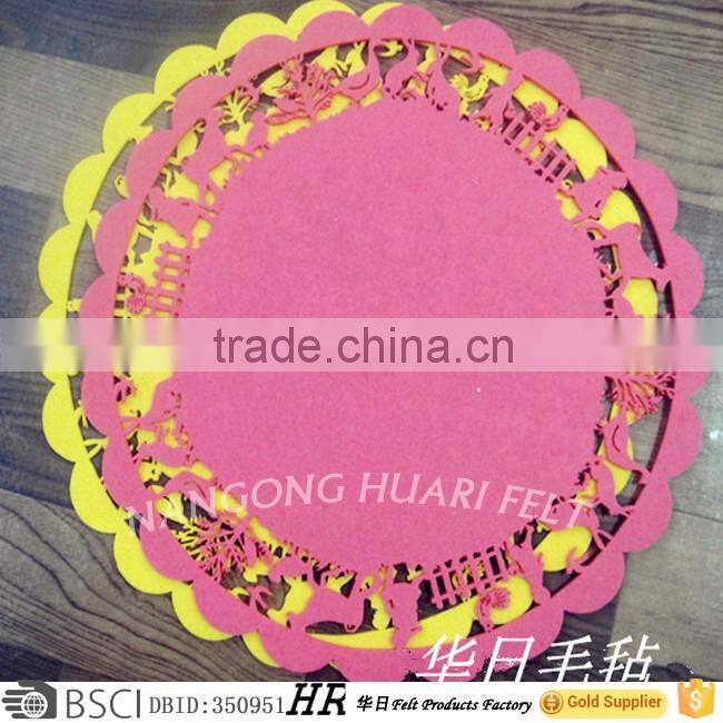 Square felt placemats red felt placemats