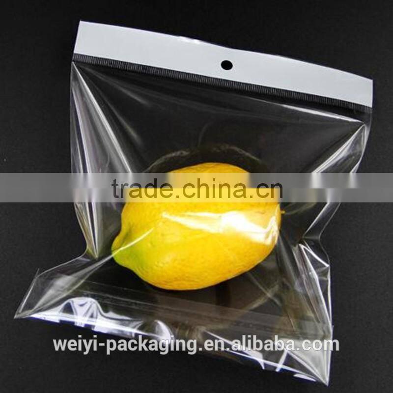 opp bag header packing /poly bag with header card