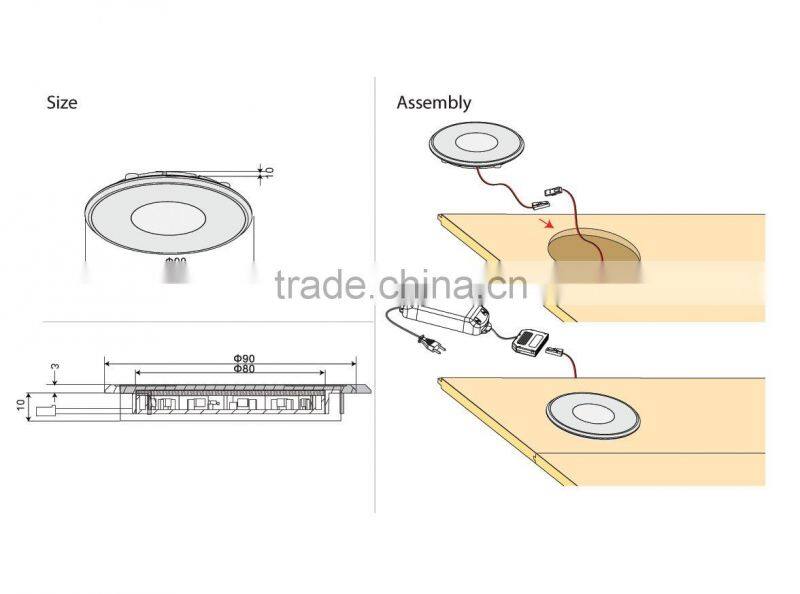 12V Recessed Round LED Floor Light for bathroom
