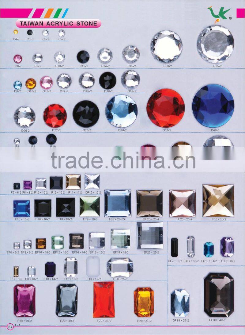 20mm Sew On Loose Acrylic Heart Flat Back Gems Beads