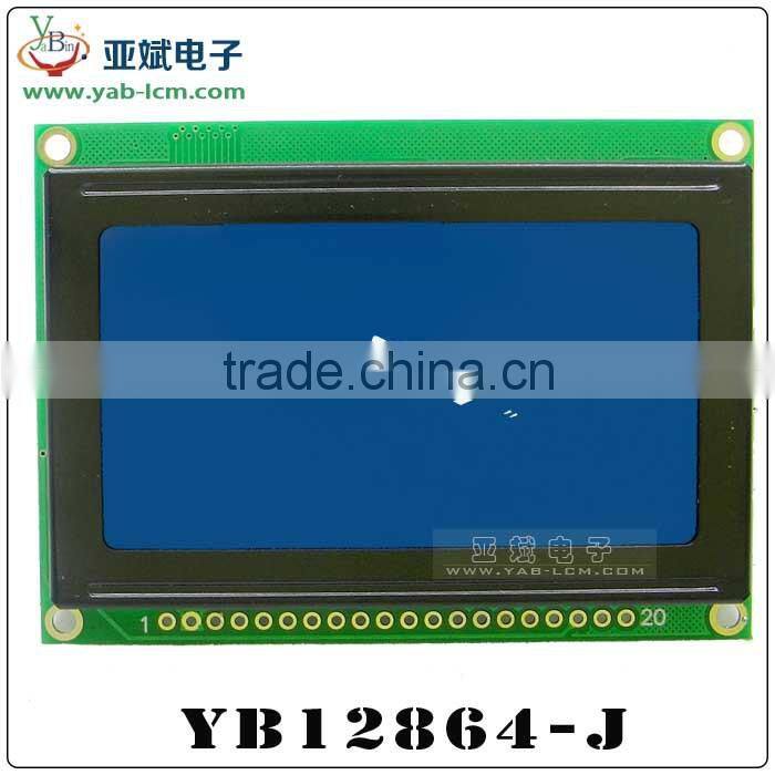 12864 lcd module lcd panel 128X64 with backlight Blue yellow-green gray