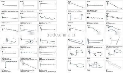 Single wire plastic hanger hook