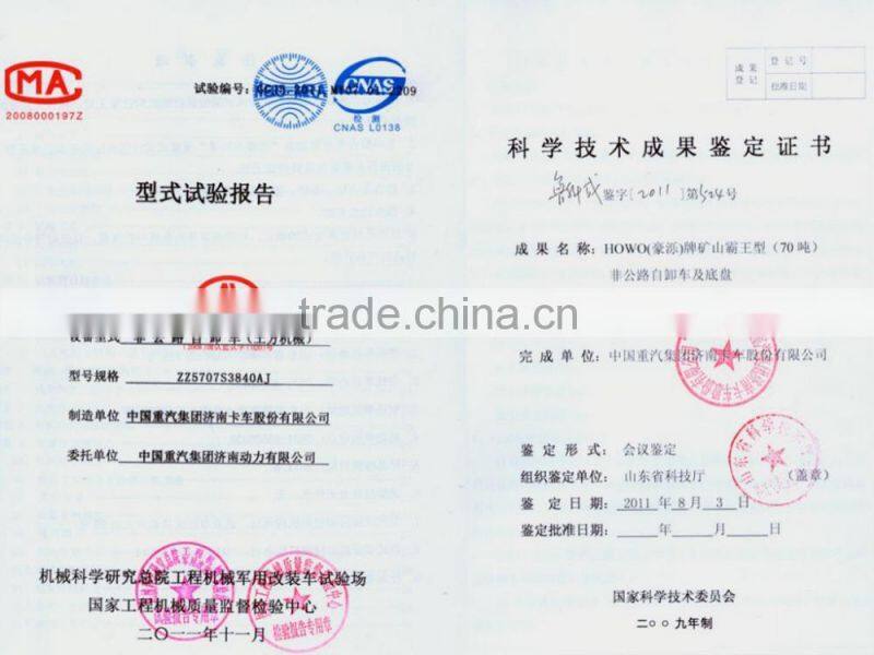 heavy duty truck 6*4 ZZ5707S3640AJ 70 ton mining dumper truck howo