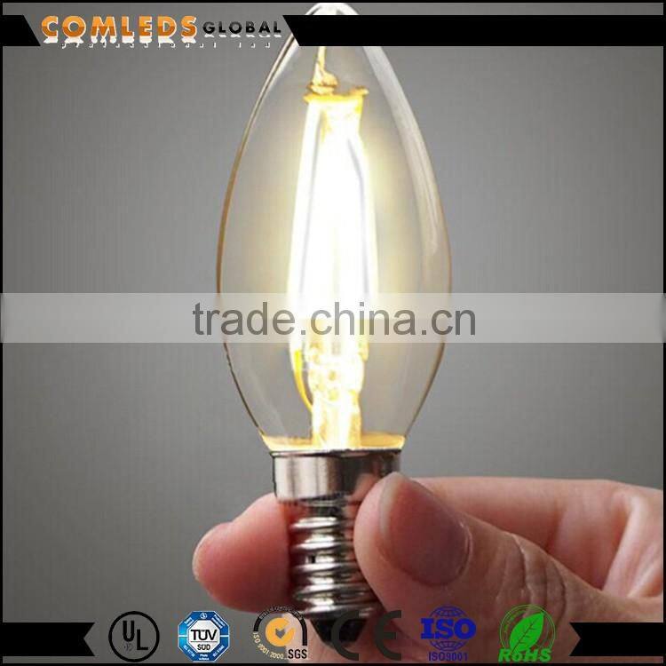 super high lumen edison led bulb light , led filament candle 4w c35