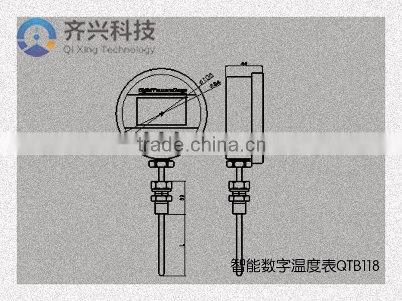 industrial digital thermometer,temperature gauge with LCD indicator