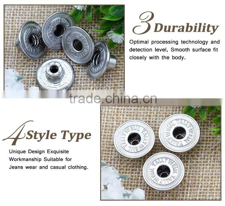 Perfect High Quality Metal Tack Button Jeans Button for Women and Men's Jeans Wear