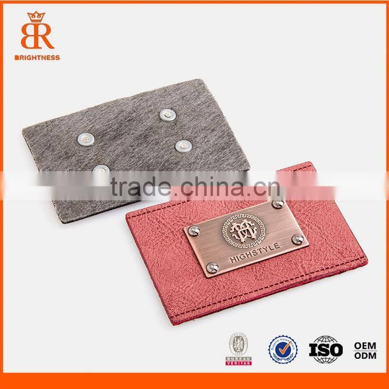 Fashion leather patch beanies leather patch for garment