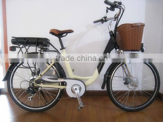 wuxi riches cheap city lady aluminium case lithium battery electric bikes electric bicycle (Model CTB430U)