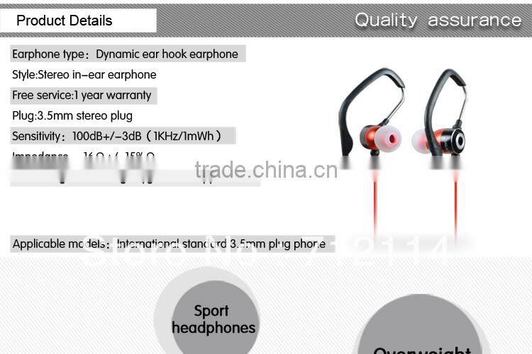 Electronic 2015 ULDUM ear hook earphone headphones, noodle wire earphone