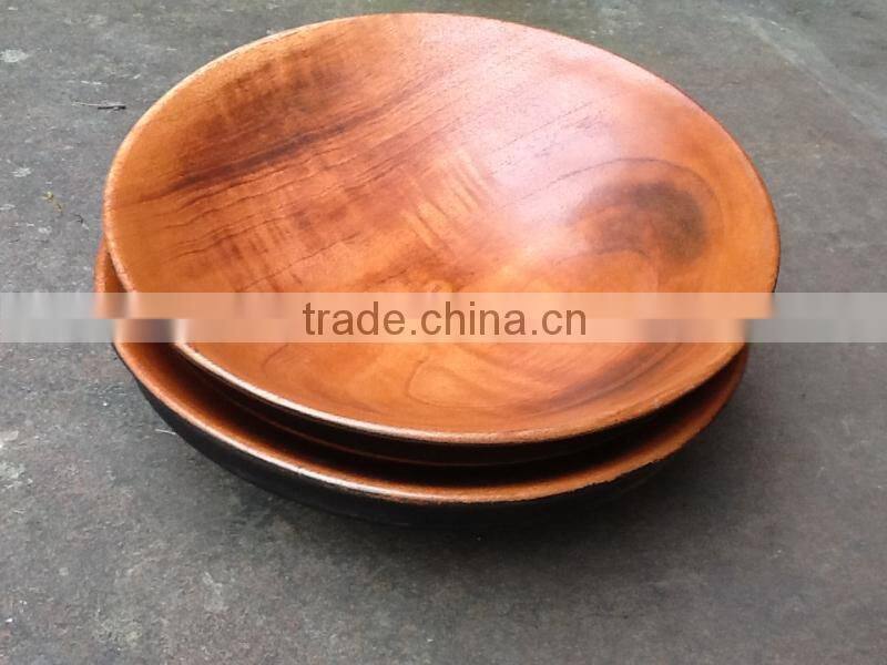 Wholesales high quality customized decorative round wooden bowl