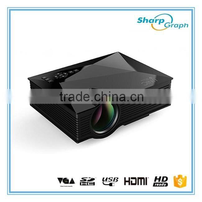 UNIC 1200Lumens Latest Portable Presentation Mini Full HD LED Projector Phones UC46 Built-in wifi Video Mobile Phone Projectors