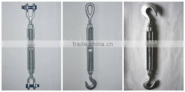 Supply drop forged construction lashing turnbuckles with hook and eye