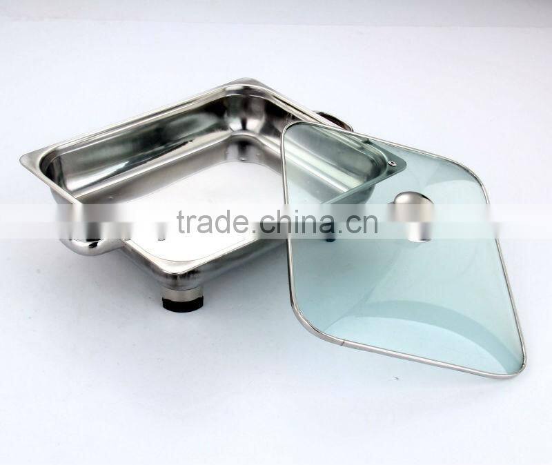 Stainless Steel Square Charfing Dish