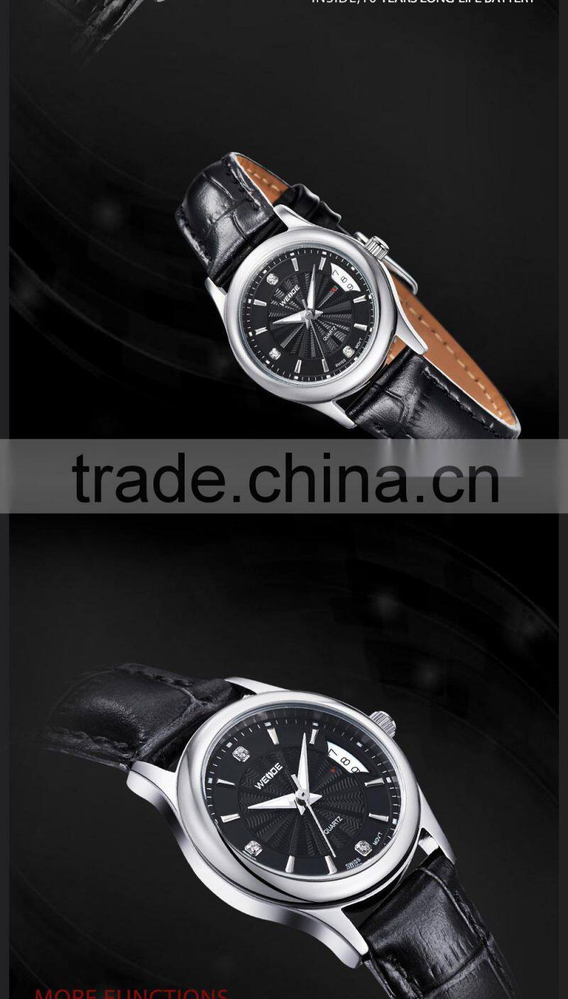 WEIDE dive watch Genuine Leather Strap Watches Women Dress expensive Watches champion watches manufacturers WG93006