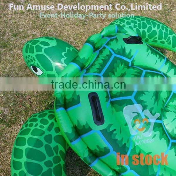 PVC factory price turtle design animal pool float inflatable donut