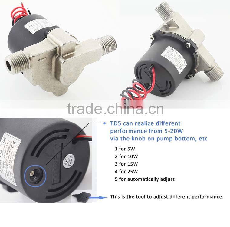 12v brushless dc solar water heater pump flat panel