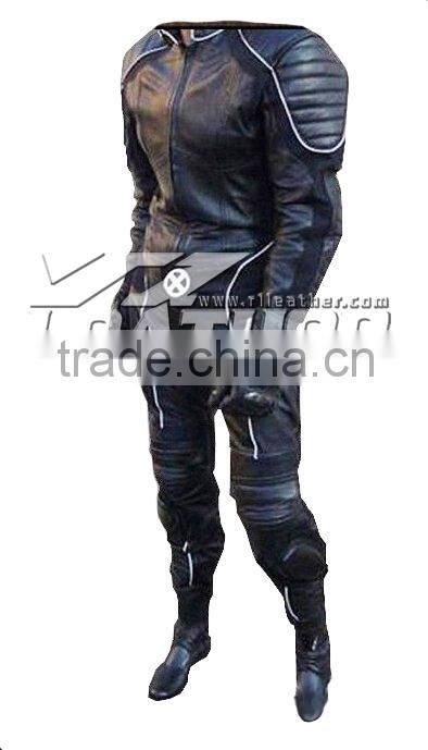 High Profile Leather Motorbike Suite with Complete CE Armour Back