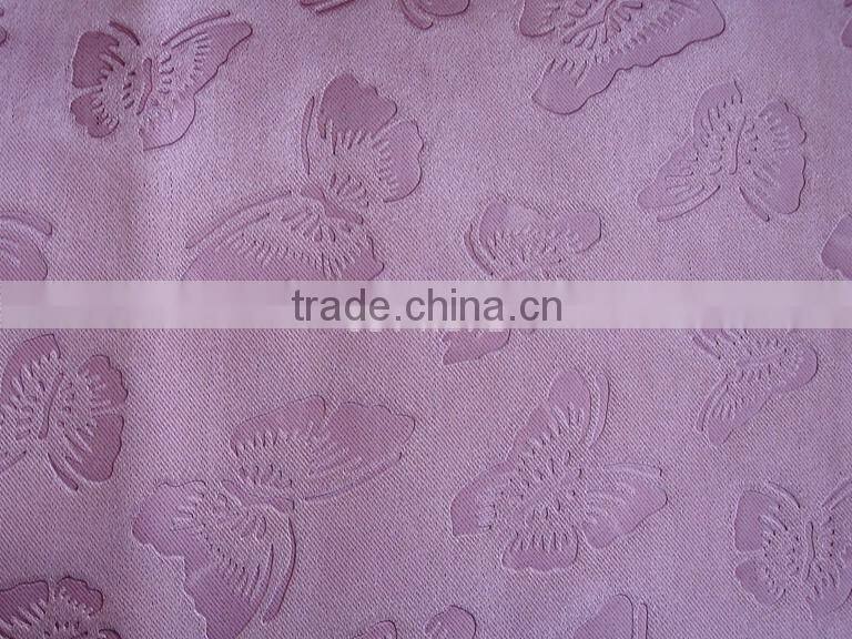 Thick full blackout curtains Flocking Jacquard