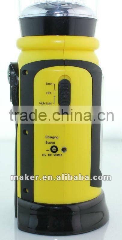 Multi Function Dynamo Flashlight with AM/FM Radio Emergency Siren