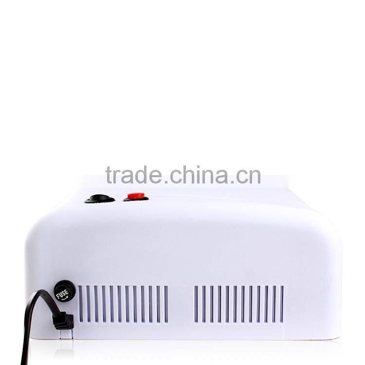 2015 Hot sale Wholesale 36w nails dryer 818 uv lamp, 4*9pcs uv tubes nail lamp, 120's timer lamp uv for nail