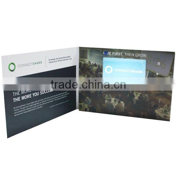 TFT Screen Digital Invitation LCD Video Greeting Card for Business Advertising