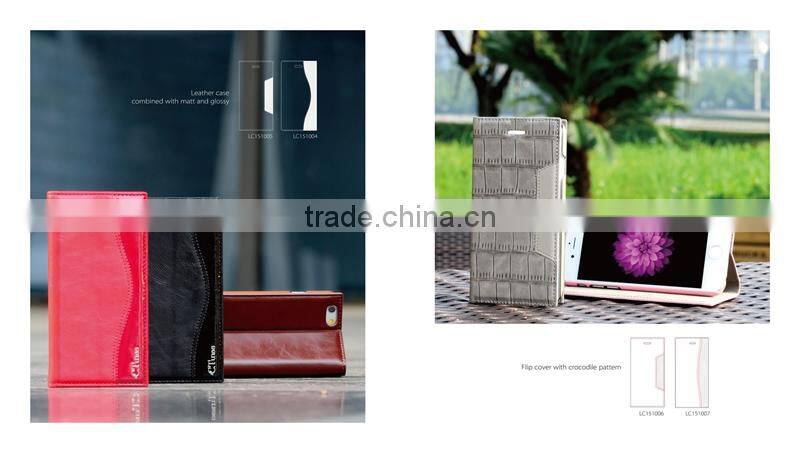 C&T Wallet Pu Leather Stand Card Holder flip case for huawei p8 lite