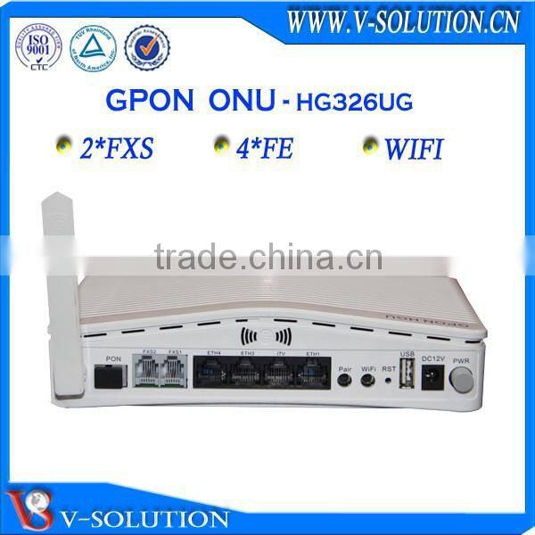 4GE+2FXS+WiFi+USB GPON ONT Wireless Router VoIP Home Gateway FTTH Modem for Smart Home/SOHO Solution Made in China