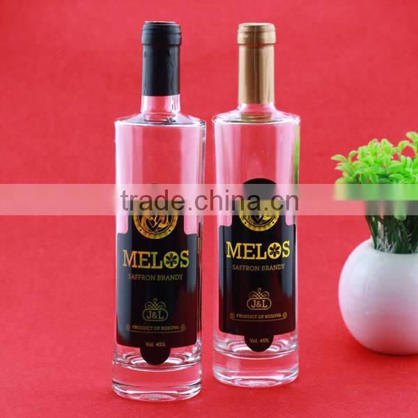 Excellent quality glass liquor bottles new glass spirit bottle 700ml shape empty glass bottle