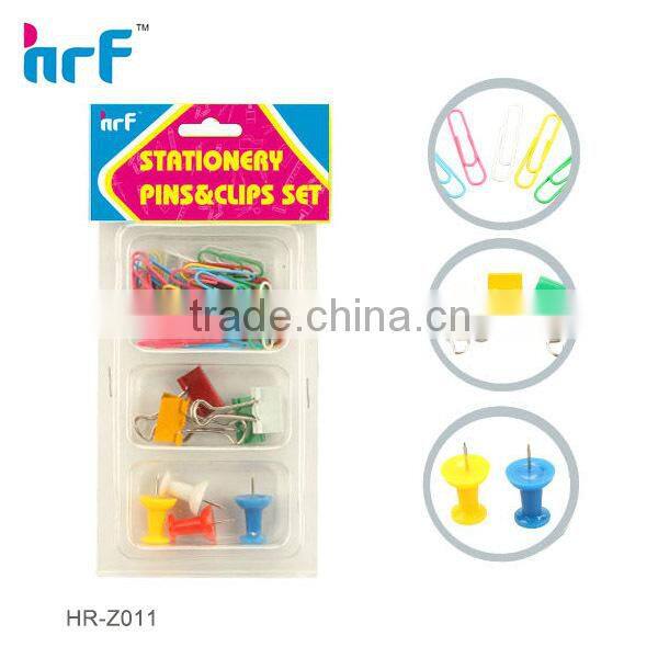 Stationery pin&clips ,rubber set HR-Z012