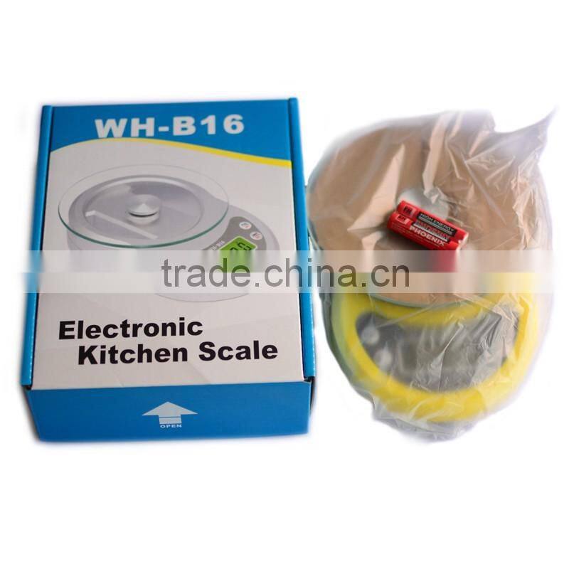 lcd display glass panel electronic weight scales with clock function