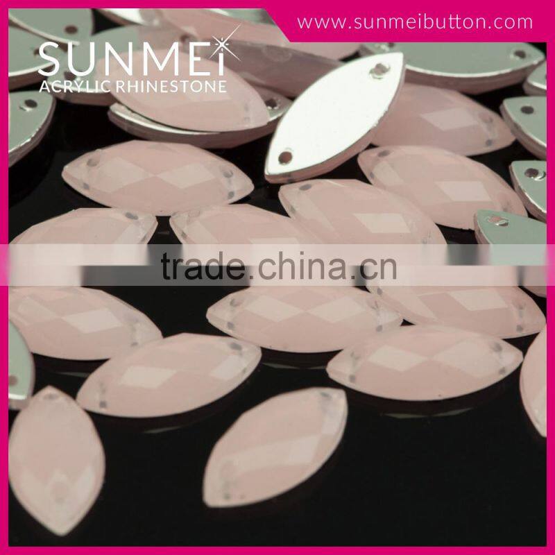 Simple Two Hole Round Shape Rhinestones Sewing Accessories for Clothing