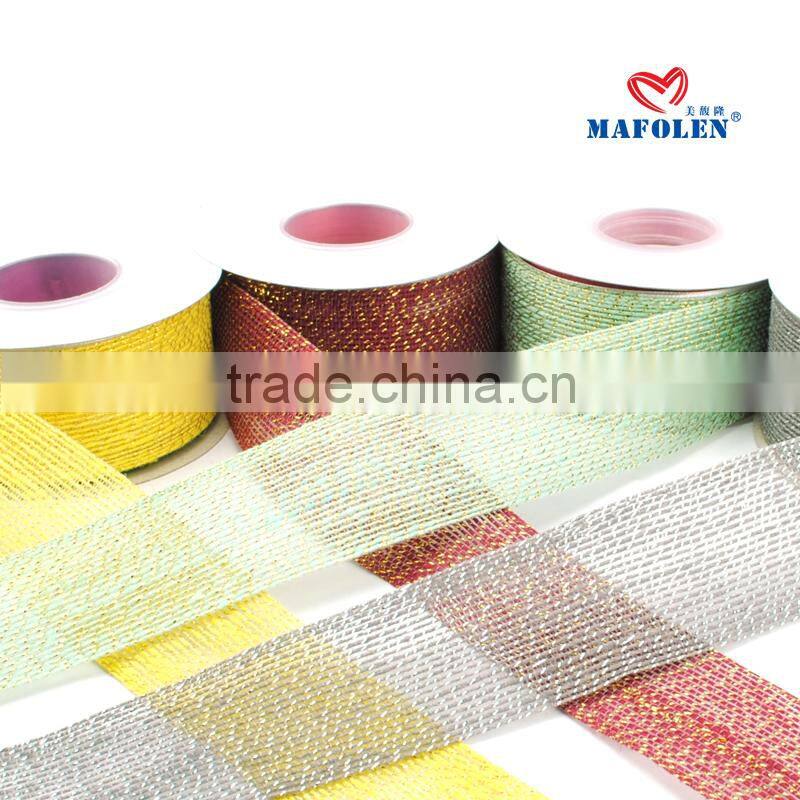 Wholesale best quality decorative 100% jute fabric plain hessian burlap ribbon