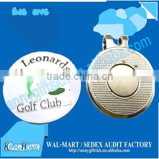 Gliterring custom logo golf ball marker hat clip