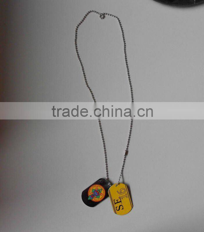 double tag necklace, dog tag, pet necklace