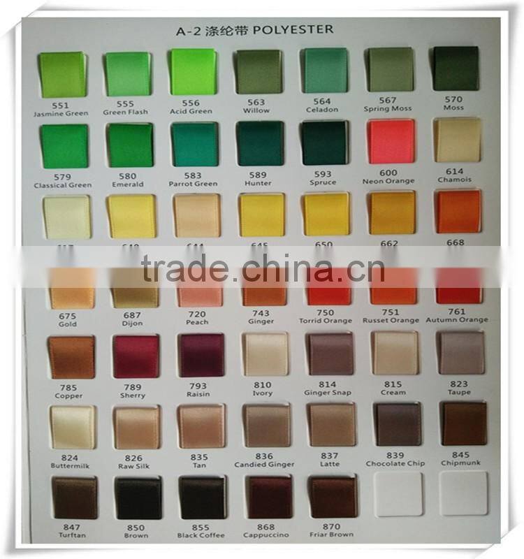 wholesale top quality 100% Polyester satin Ribbon for Fashion Decorations hairbow