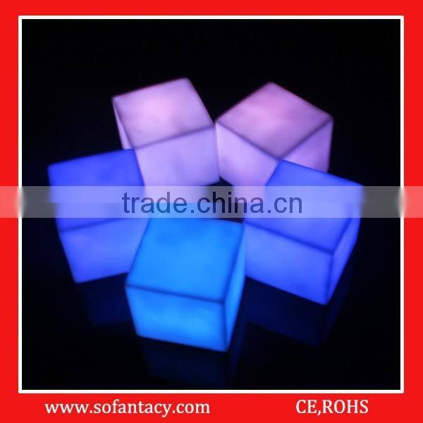 colour changing led cube shape light lamp for wedding decoration