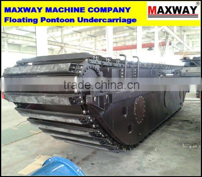 2015 NEW ! MAX250PU Amphibious Pontoon Undercarriage with Side Pontoon and Hydraulic Spud , Suitable to 24 to 27Ton Excavators