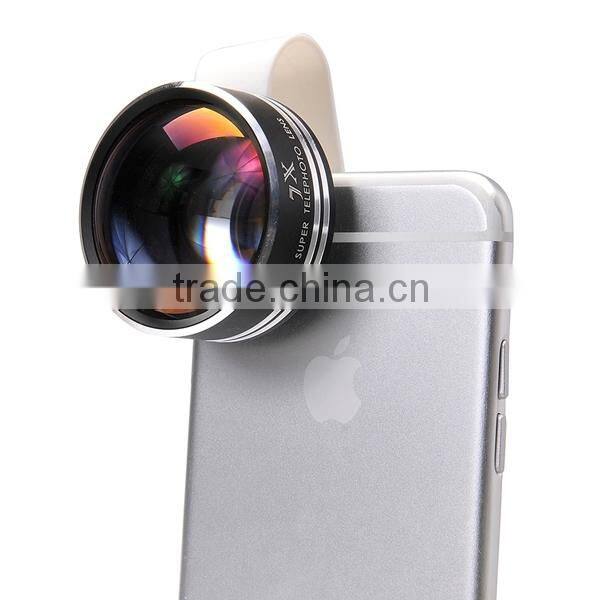 Mobile Phone Camera Lens 7x Telephoto Lens Zoom Lens with Arc Clip for iphone 6/6plus APL-7XST