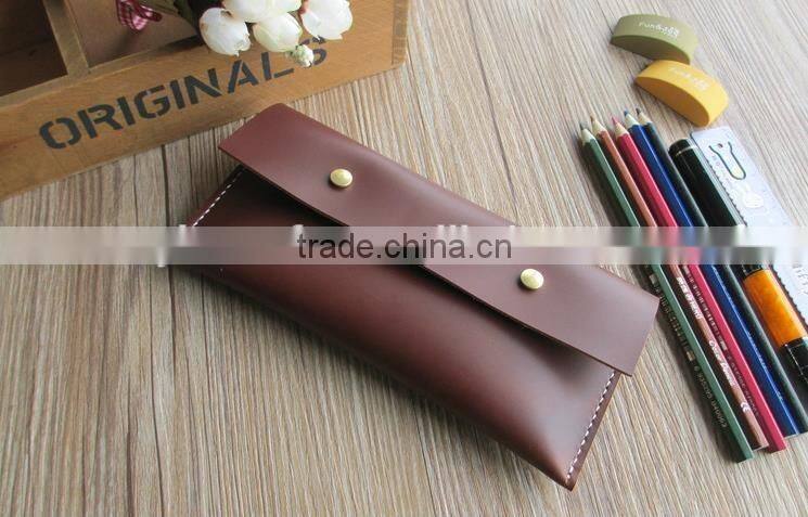 2016 Good Quality Customized Genuine Leather Pen Case