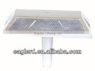 Square white plastic road studs