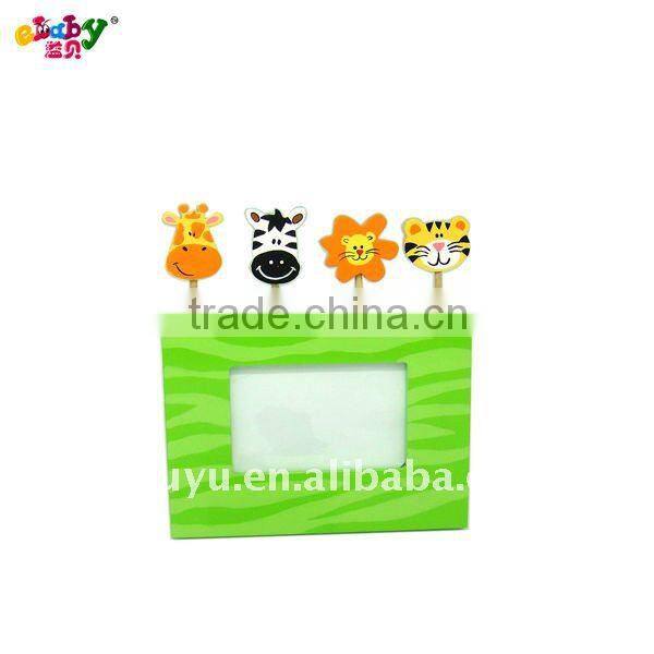 wood bear photo frame