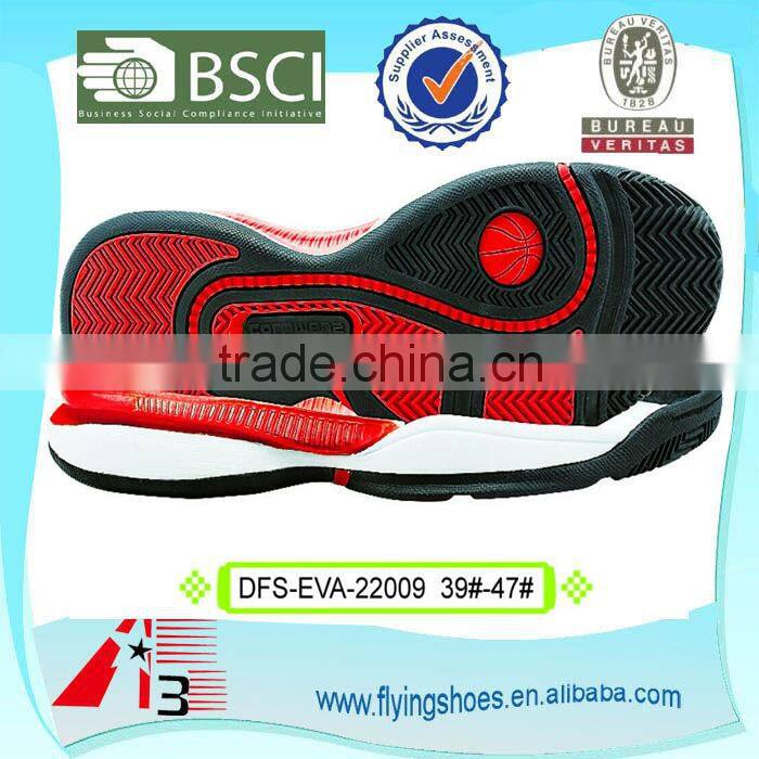 Europ quality standard basketball shoes outsole with rubber material