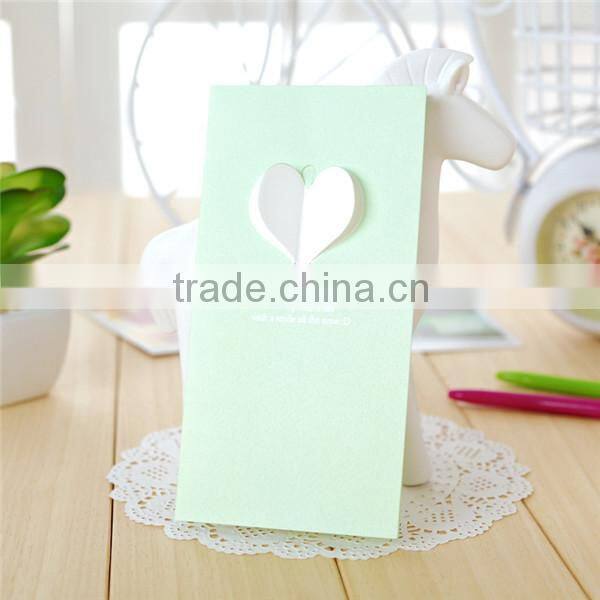 Hand Made Paper Folding Birthday Greeting Cards Design with heart and handle