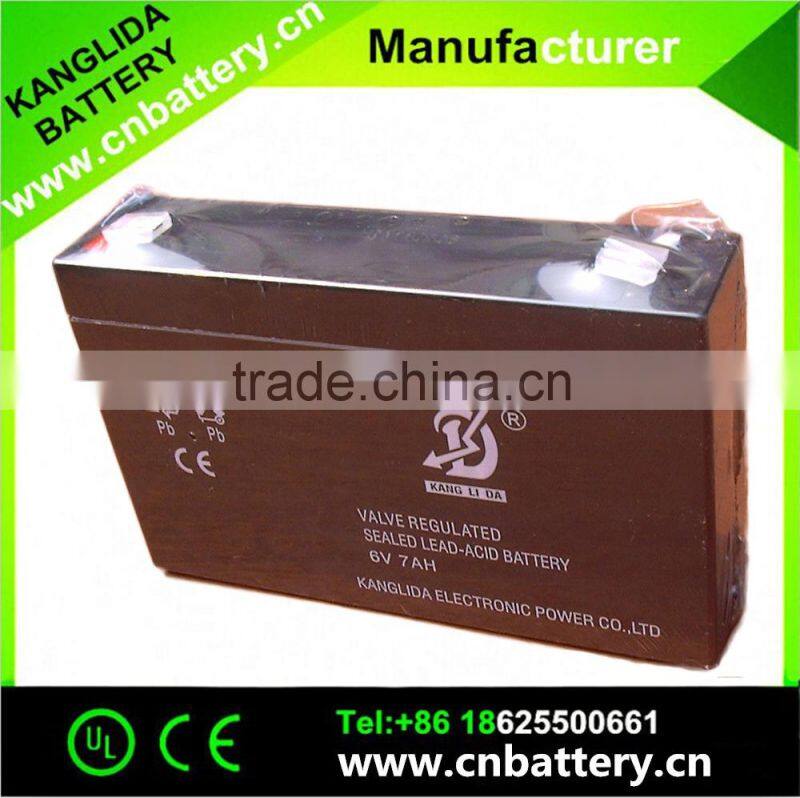 high power 6v7ah deep cycle lead acid battery for lighting system