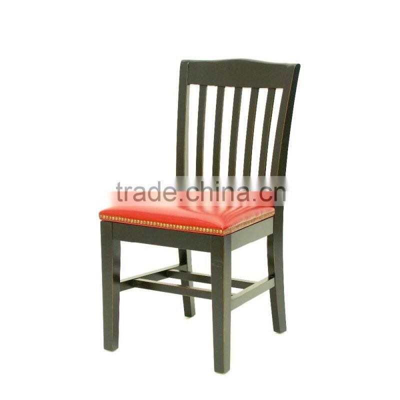 Furniture restaurant modern leather luxury wooden carved leisure garden dining chair