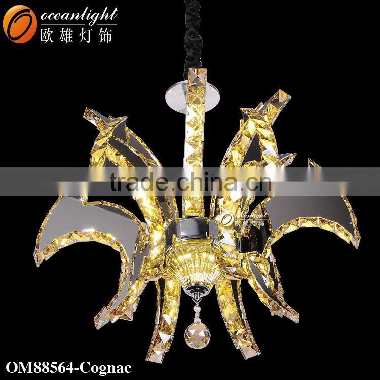 Yellow Light Pendant Light Stars Bright Pendant Lamp LED Crystal Pendant Lights OM9029-2W