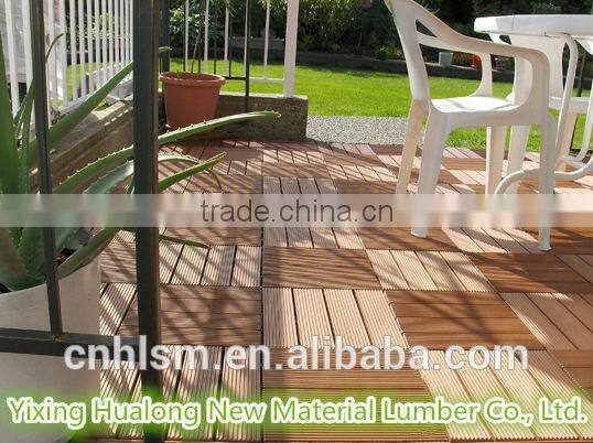 Outdoor interlocking easy install WPC DIY tiles 310*310mm