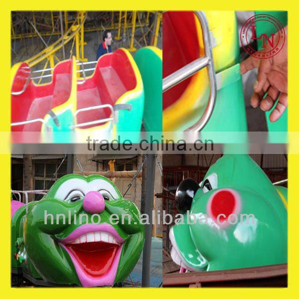 Green worm train !! Amusement park children's model electric train for sale