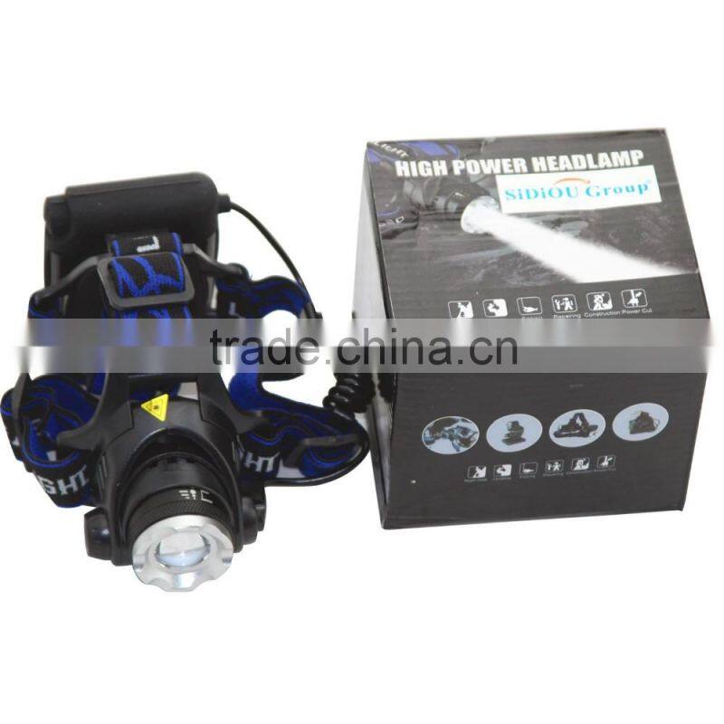 1200Lm Waterproof XML T6 Zoom LED Headlight Headlamp Head Lamp Light Zoomable Adjust Focus For Bicycle Camping Hiking