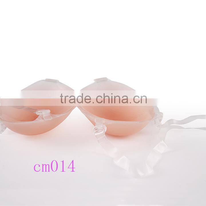 2014 hot wholesale underwear silicone bra with strap (CM014)